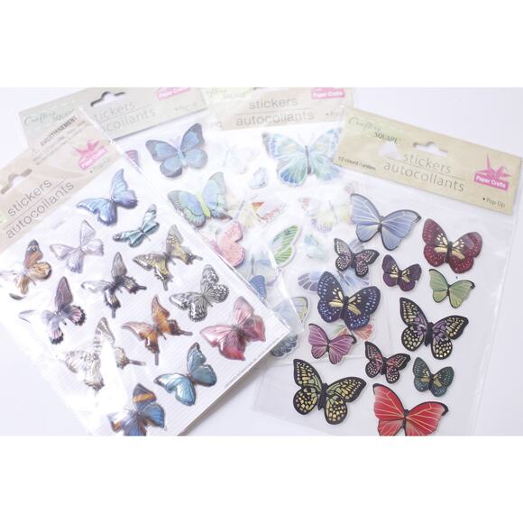 Greenbrier, Three Dimensional, 3D, Butterfly, Paper Crafts Sticker Lot, Scrapboo - Picture 4 of 4